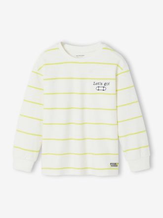 Vertbaudet Jungen Langarmshirt wei&szlig;