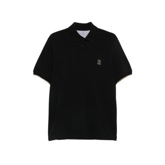 Brunello Cucinelli Logo-embroidered Short-sleeve Cotton Polo Shirt