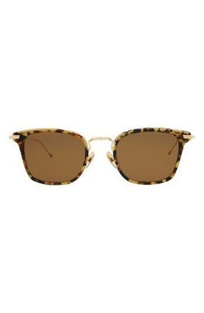 Thom Browne 49mm Square Sunglasses in Tortoise White Gold at Nordstrom Rack