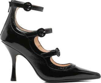 Anna F. Leren pumps - Zwart