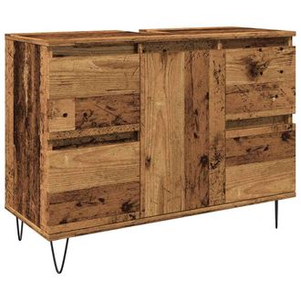 vidaXL Mobile Da Bagno Legno Antico 80x33x60 Cm In Truciolato - Vidaxl
