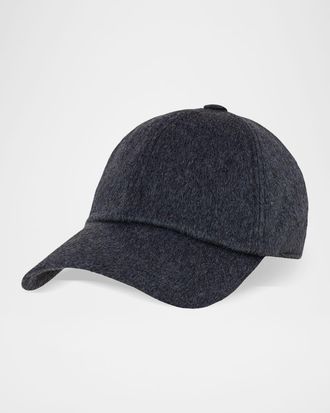 Varsity Mens Cashmere 6-Panel Baseball Cap