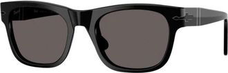 Persol Rechthoekige Zonnebril - Heren - Zonnebrillen - Zwart - 52 MM - Accessoires