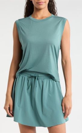 Smartwool Active Ultralite Crop Tank in Dusty Teal at Nordstrom, Size X-Large