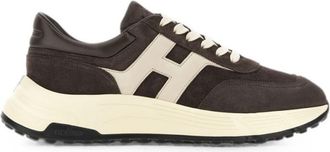 Hogan Brown Hyperlight leather sneakers