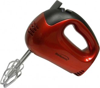 Brentwood 5-Speed Hand Mixer in Red