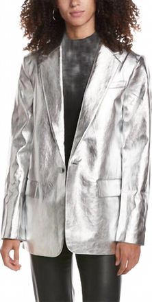 A.L.C. Metallic Dakota Jacket In Silver