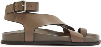 A.Emery Jalen Leather Sandals - Taupe - 39 (IT39/ UK6)