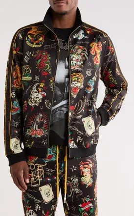 Ed Hardy Flashboard Track Jacket in Black at Nordstrom Rack, Size Xx-Large