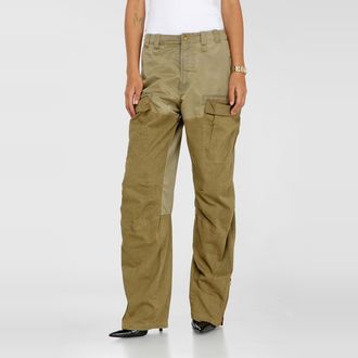 Diesel Cargo pants in cotton and nylon - Pants - Woman - Green