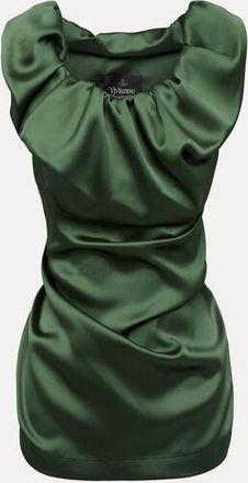 Vivienne Westwood Ginnie Top Charmeuse Satin Green 38 Women