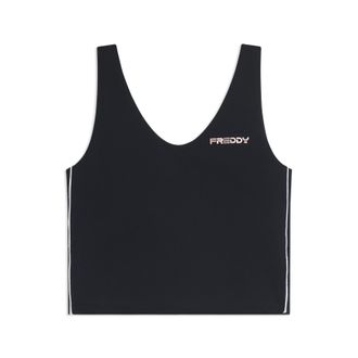 Freddy Canotta cropped slim fit con scollo a V in jersey quick dry