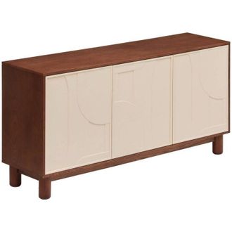 Atmosphera Atmosphera - Jilani Aparador 3 Puertas Con 6 Estantes, Marr&oacute;n 150x40cm Cr&eacute;ateur DInt&eacute;rieur