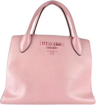 Prada Pre-owned Handbags, female, Pink, Size: ONE SIZE Pre-owned Vintage Leather Handbag