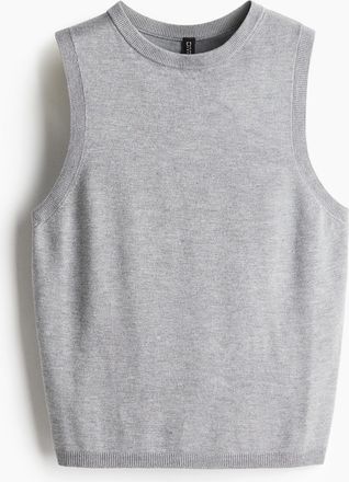 H&M Pullunder in Feinstrick - Grau