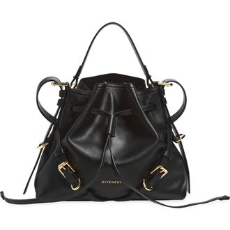 Givenchy Small Voyou Leather Bucket Bag in Black at Nordstrom