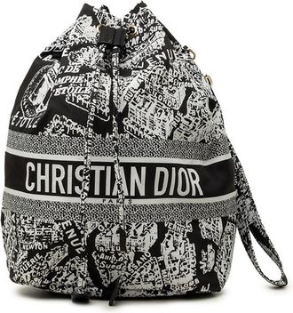 Dior Pre-owned Dior Technical Fabric Plan de Paris DiorTravel Drawstring Pouch Ladies OFTUJZ1VVNEWG8ZO