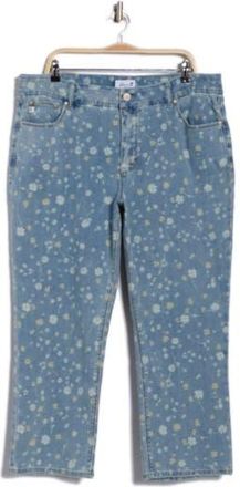 Seven 7 Tummyless Floral Ankle Straight Leg Jeans in Daisy Discharge at Nordstrom Rack, Size 18W