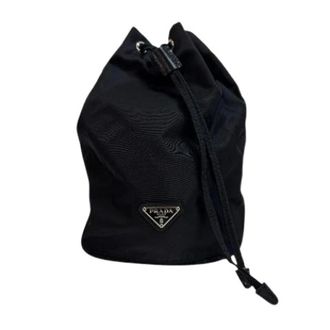 Prada Pre-owned Bucket Bags, unisex, Black, Size: ONE SIZE Pre-owned Nylon Bucket Bag