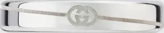 Gucci Diagonal Interlocking G Thin Ring, Size 10