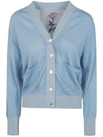 In Bed With You Sweater Multicolor V Neck Cardigan