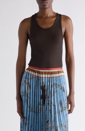 Acne Studios Fluid Rib Tank in Dark Brown at Nordstrom, Size X-Small