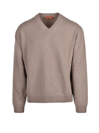 Daniele Fiesoli V-Neck Pullover In Extrafine Merino Wool And Cashmere Blend