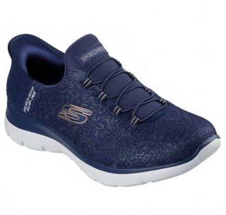 Skechers Womens Lunar Glow Shoes In Navy