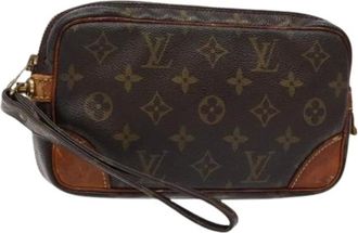 Louis Vuitton Pre-owned Clutches, female, Brown, Size: ONE SIZE Pre-owned Canvas clutches