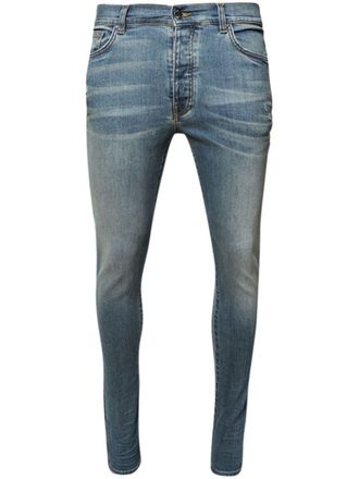 Amiri Jeans skinny a vita bassa - Blu