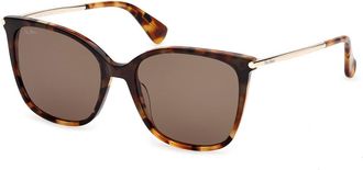Max Mara MM0202 56J Womens Sunglasses Tortoiseshell Size 55