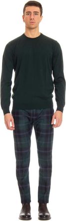 Drumohr Trui met ronde hals - Heren - Slim Fit Broeken - Veelkleurig - M - Wol - Broeken