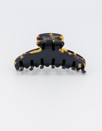 Alexandre de Paris Notre Dame Acetate Hair Claw Clip in Black And Tortoise at Nordstrom