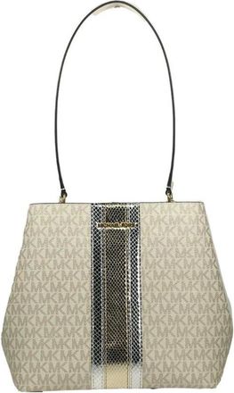 Michael Kors Borsa a spalla Signature Monogram con dettaglio a striscia metallizzata - - Bags - Donna - Multicolore - ONE SIZE