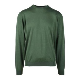 FILIPPO DE LAURENTIIS Round-neck Knitwear, male, Green, XL, Cotton Pullover Jumper