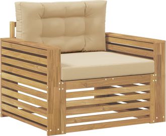 vidaXL Sof&aacute; De Exterior Poli&eacute;ster Y Beige Vidaxl
