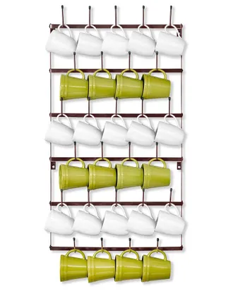 Sorbus Mug Rack For Wall Large 6-Tier Metal Mug Organizer