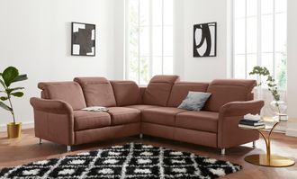 Sit&more Ecksofa &raquo;Darwin L-Form&laquo; inklusive Federkern, wahlweise mit Kopfteilverstellung, Bettfunktion