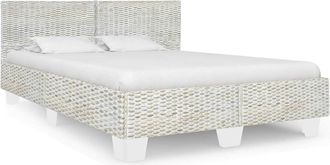 vidaXL Estructura De Cama De Rat&aacute;n Natural Gris 160x200 Cm Vidaxl