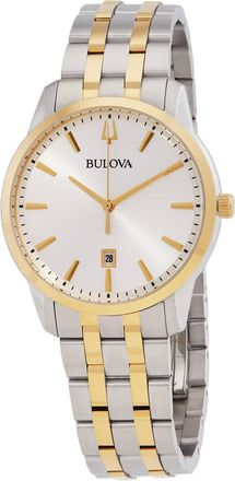 Bulova Sutton Quartz Silver Dial Mens Watch 98B385