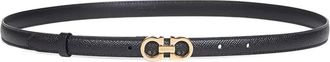 Ferragamo Cintura in pelle con fibbia Gancini - Nero