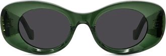 Loewe Maxi Anagram Oval Zonnebril - Dames - Accessoires - Groen - Maat: ONE Size