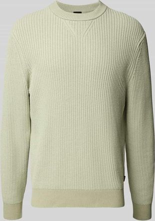 Boss Orange by Hugo Boss BOSS Orange Regular Fit Strickpullover aus Baumwoll-Mix Modell APOKKO in Lind, Größe L