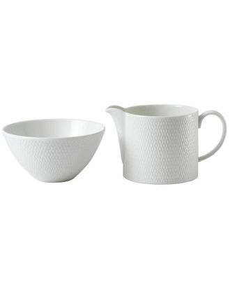 Wedgwood 2Pc Gio Cream & Sugar Set With $18 Credit