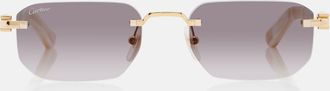 Cartier Signature C rectangular sunglasses