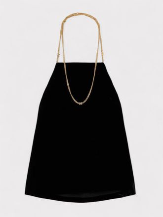 Palm Angels Womens Chain Velvet Top Black - Size 2XS