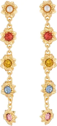 Les N&eacute;r&eacute;ides Golden Fields Falling Flowers Stud Earrings