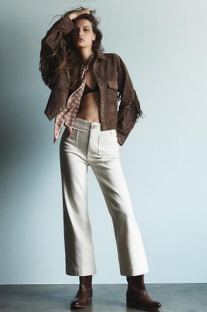 Maeve The Colette Crop Wide-Leg Jeans by Maeve