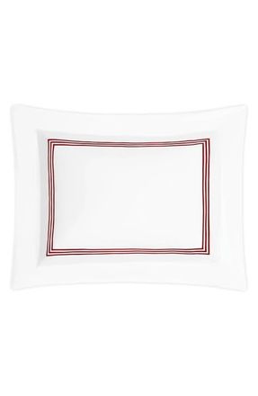 Matouk Bel Tempo Pillow Sham in Red at Nordstrom, Size Standard