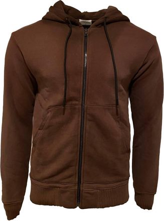 Cotton Citizen Mens Bronx Zip Hoodie In Coffee Mix